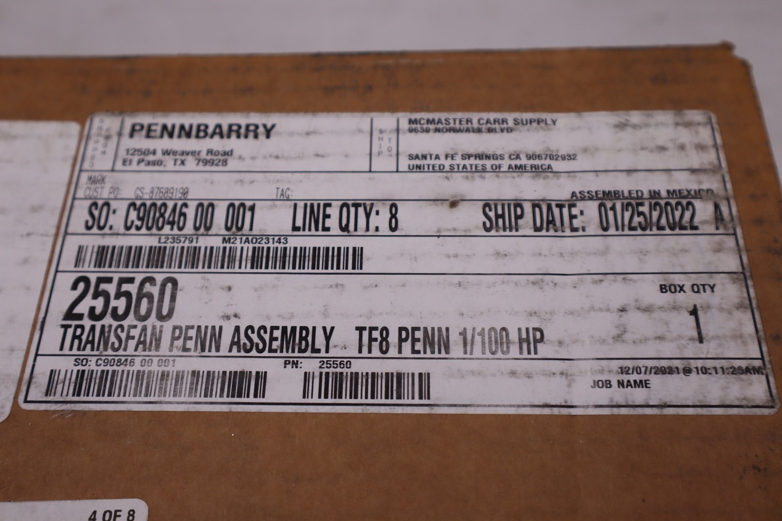 Penn Barry Motors 25560 Zephyr Transfan Room To Room Fan – STOCK 3441CC