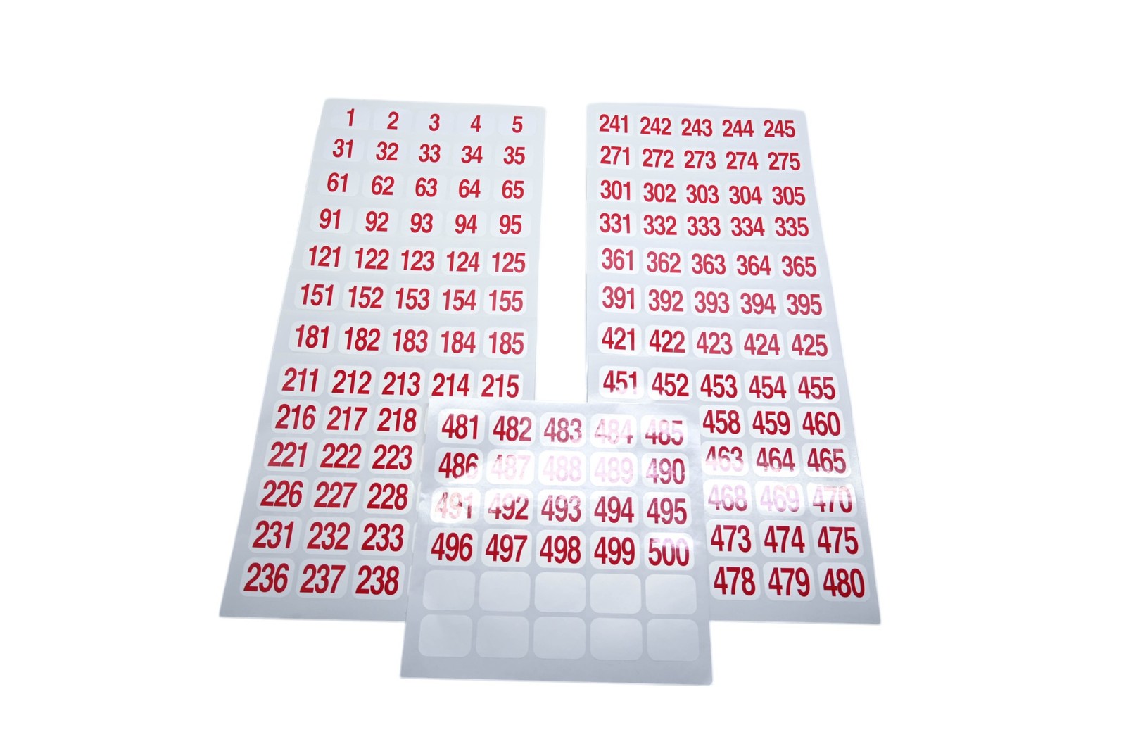 Selectouch 01380152 Number Sticker Set 1-500 NOS