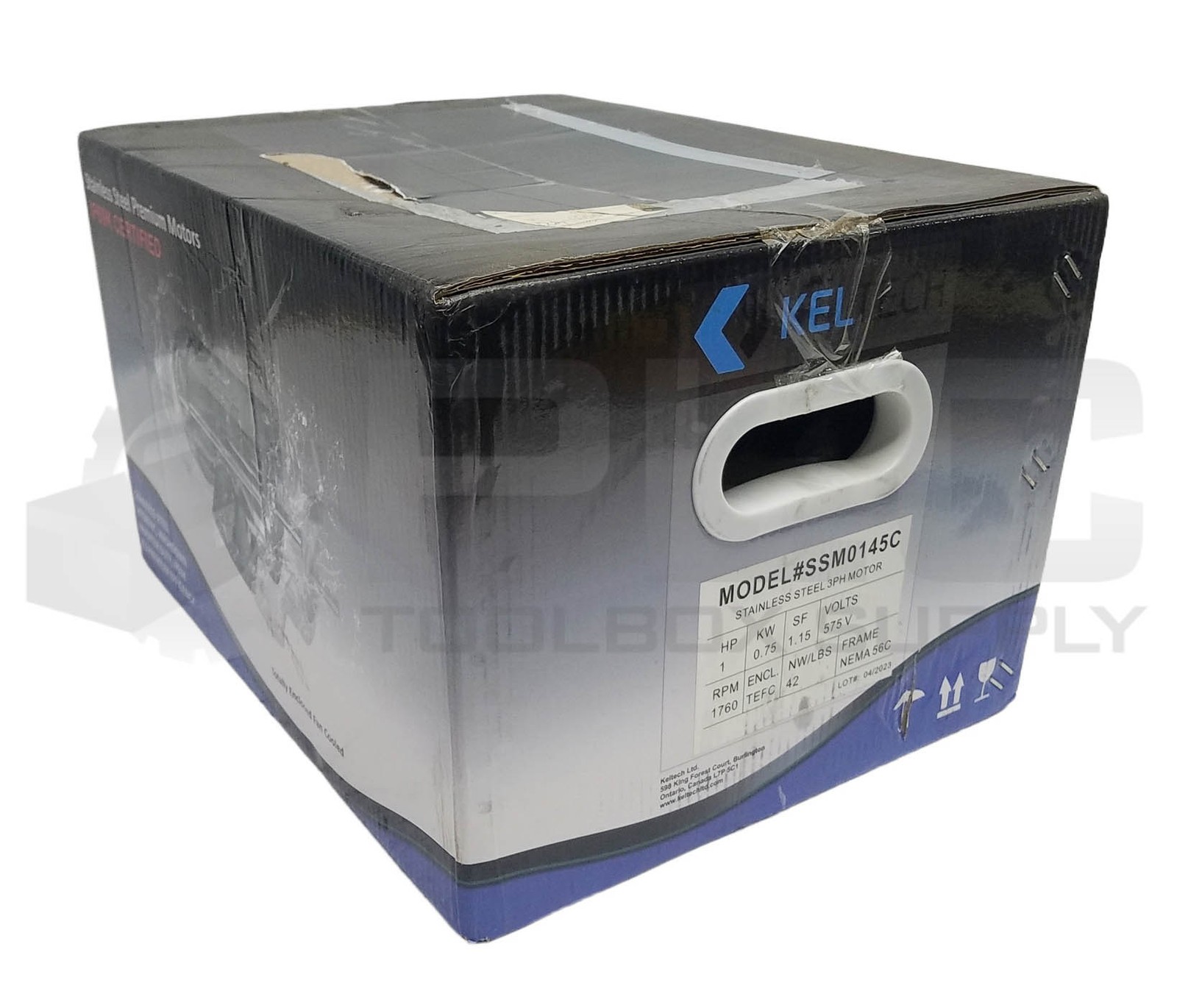 SEALED NEW KELTECH SSM0145C STAINLESS STEEL MOTOR 1HP 3PH 1760RPM FR: 56C