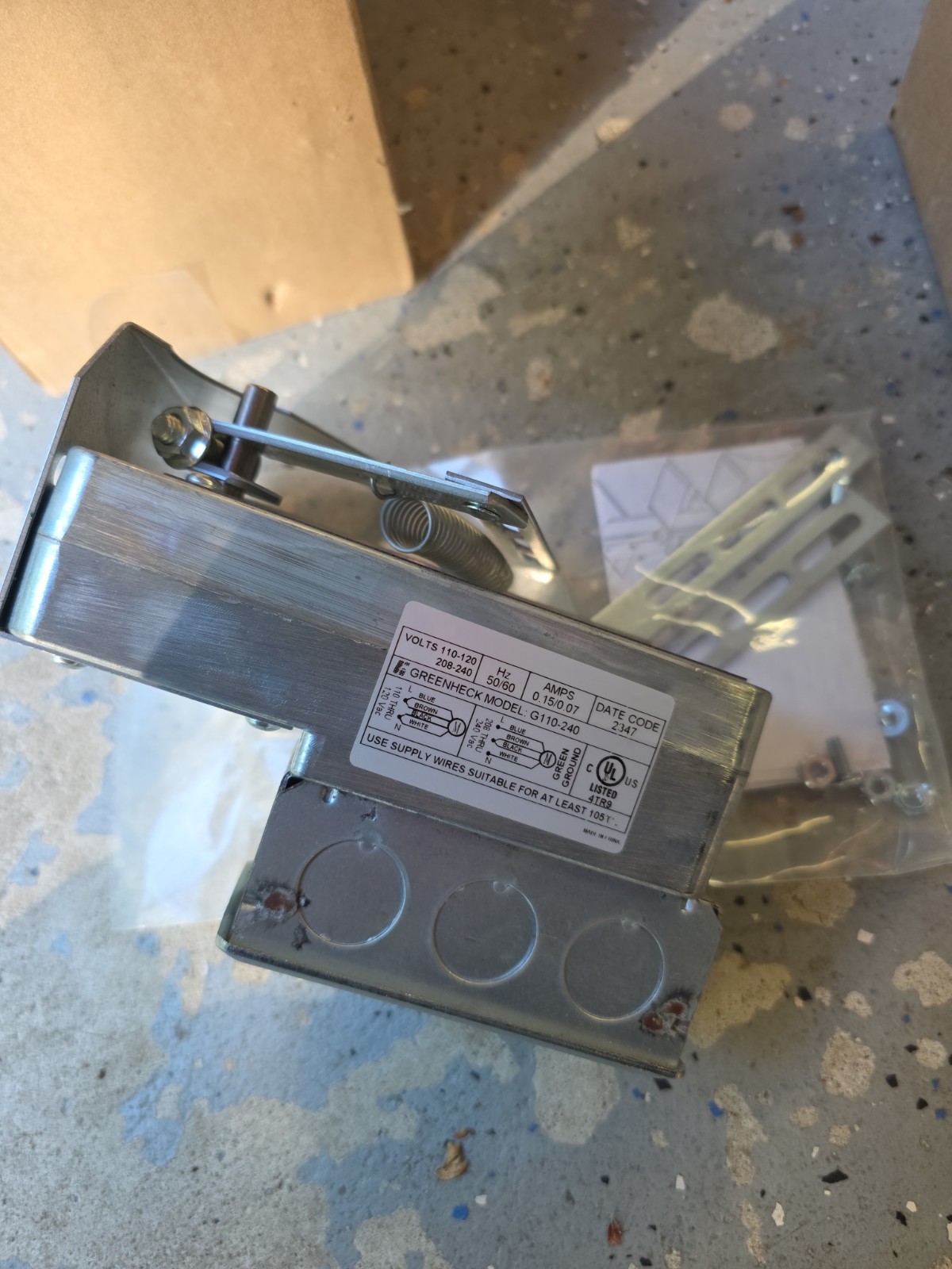 GREENHECK 826841 DAMPER ACTUATOR KIT MP-310 FOR WD-300 SERIES DAMPERS NEW