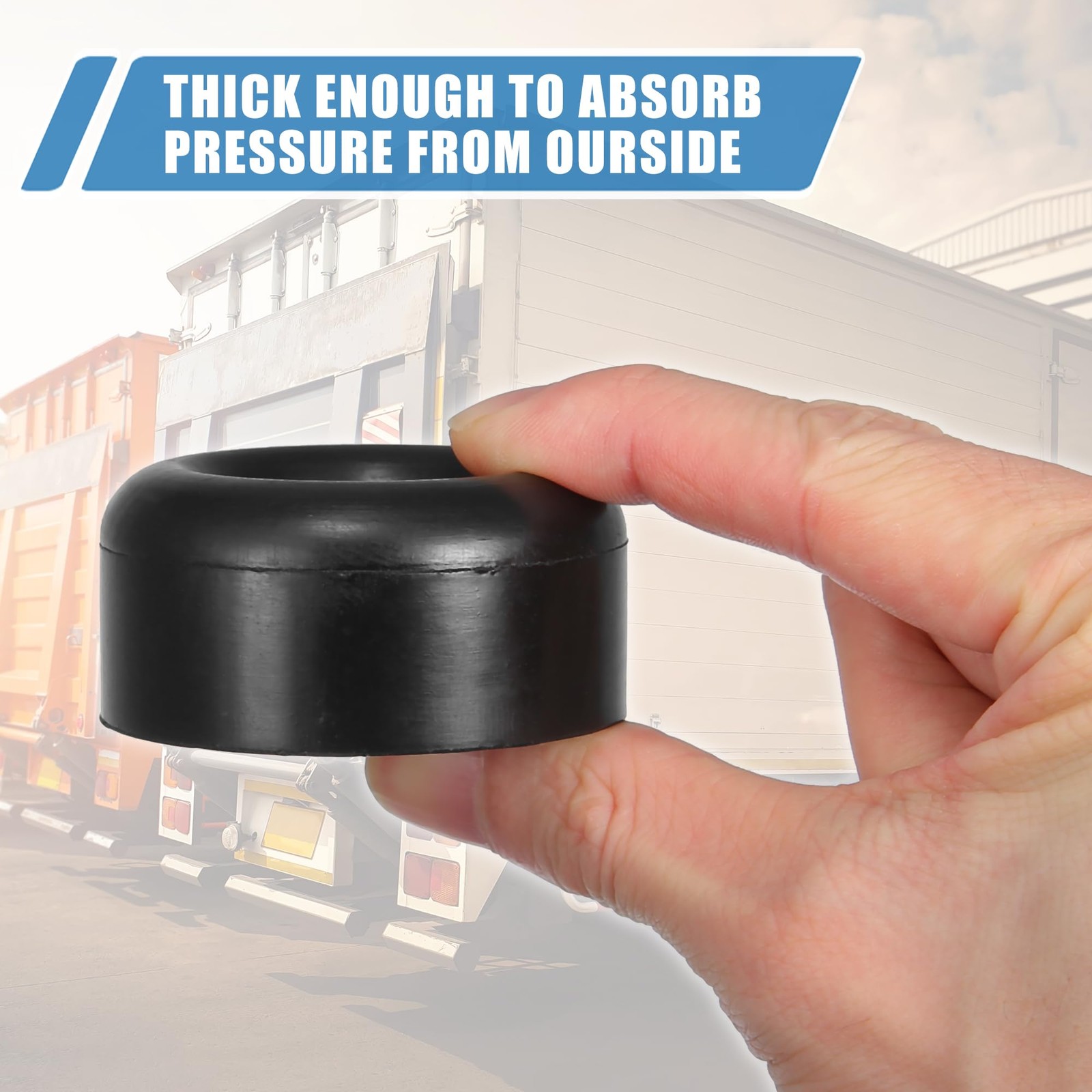 3pcs 2.11″ Round Rubber Feet Bump Stops Guard for Cargo Trailer Truck RV Door…