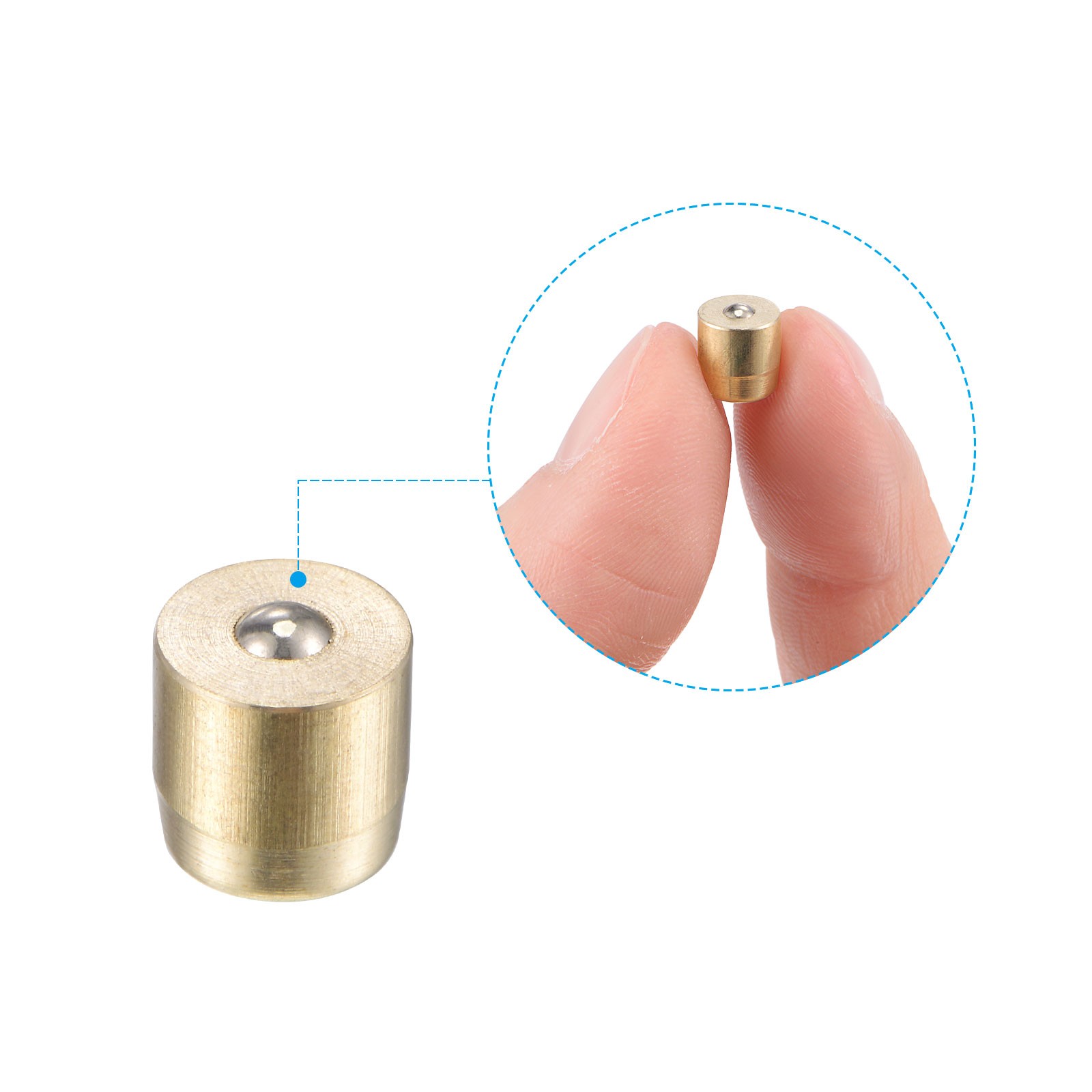 20pcs Brass Push Button Grease Oil Cup 6mm x 6mm Ball Oiler