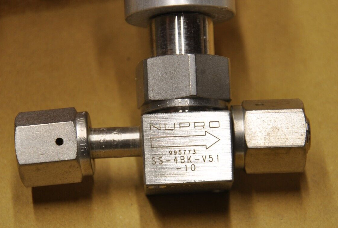 Nupro SS-4BK-v51-10 Stainless Steel Bellows Valve