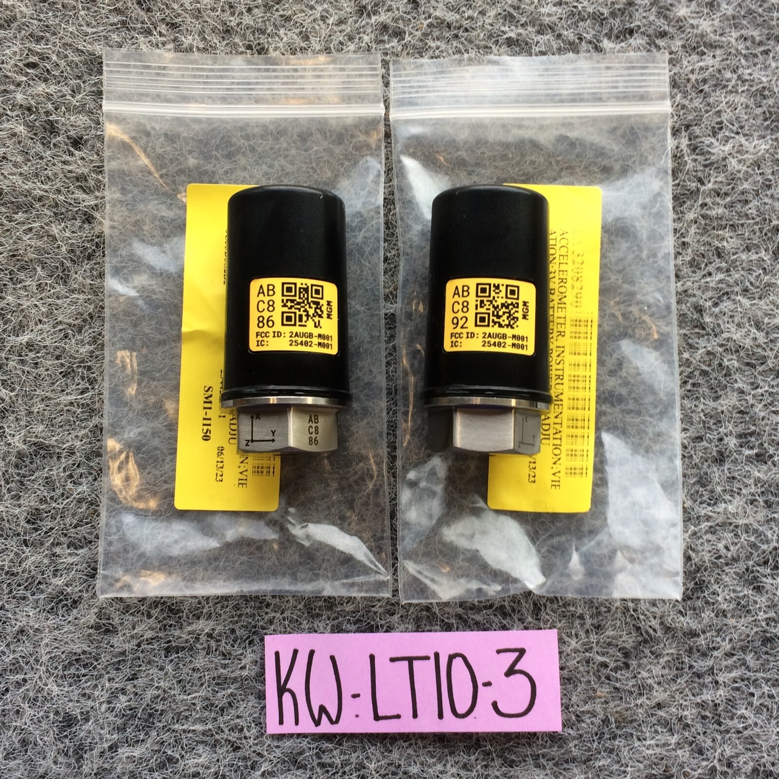 LOT OF 2 WAITES ACCELEROMETER INSTRUMENTATION 2AUGB-M001 25402-M001 SM1-1150