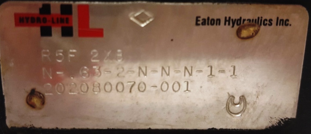 EATON, HYDRO-LINE CYLINDER, R5F-2X8-N-.63-2-N-N-N-1-1, 2″ BORE, 8″ STROKE