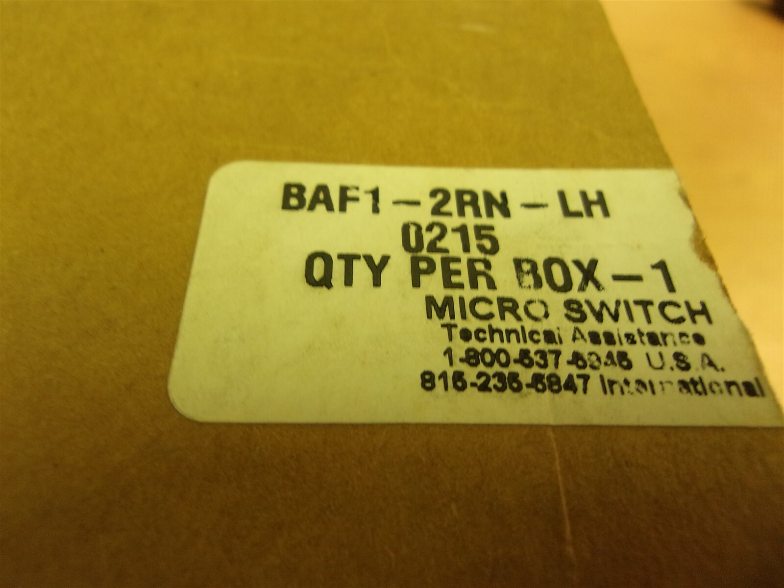 NEW Honeywell BAF1-2RN-CH 10A 125V Micro Switch *FREE SHIPPING*