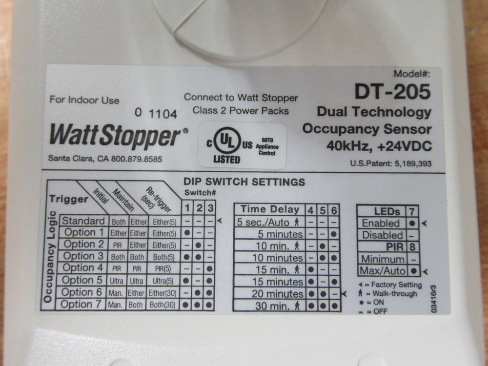 Watt Stopper DT-205 Occupancy Sensor DT205