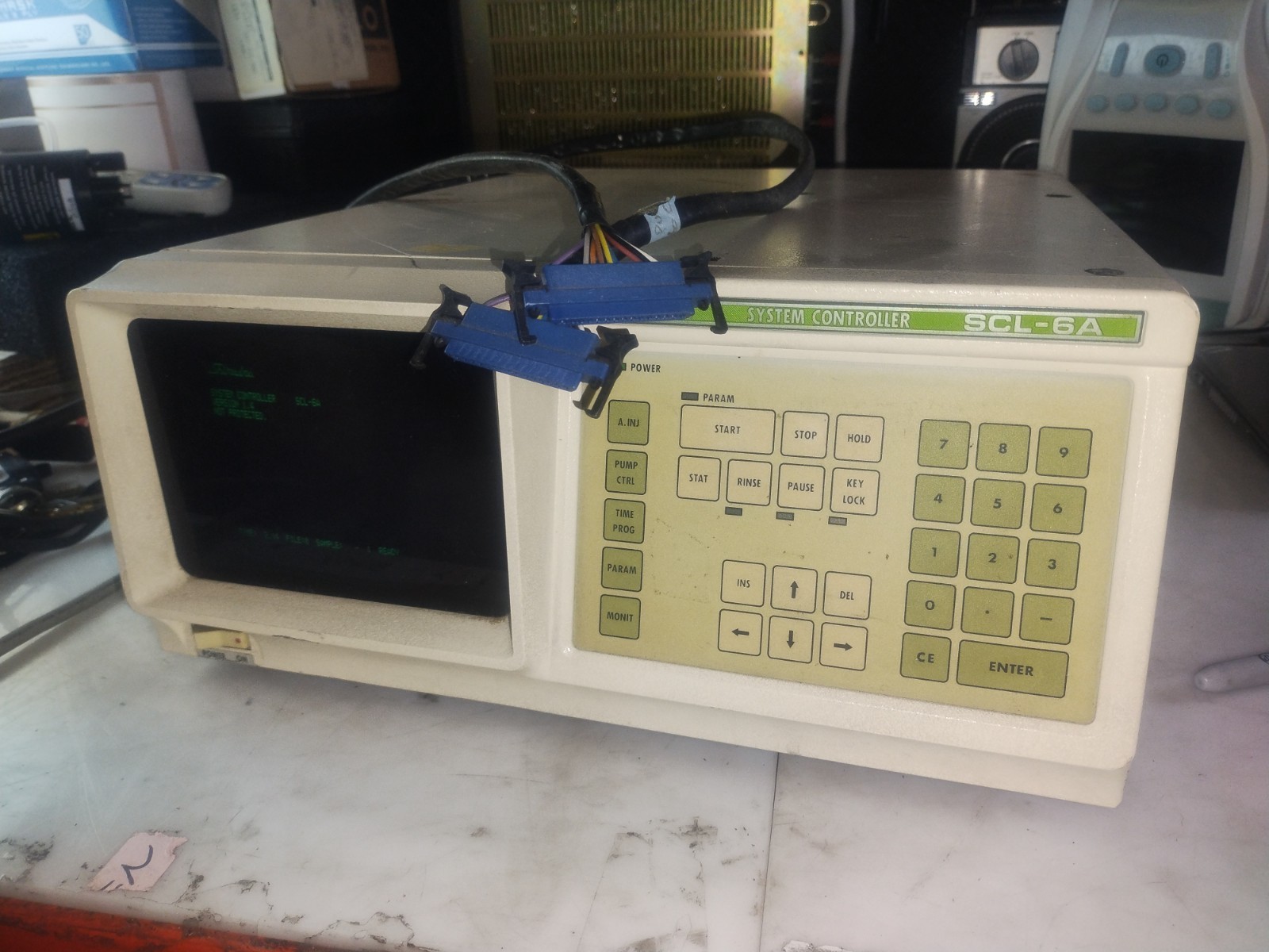 Shimadzu SCL-6A System Controller for Chromatography HPLC W/ Data Cables
