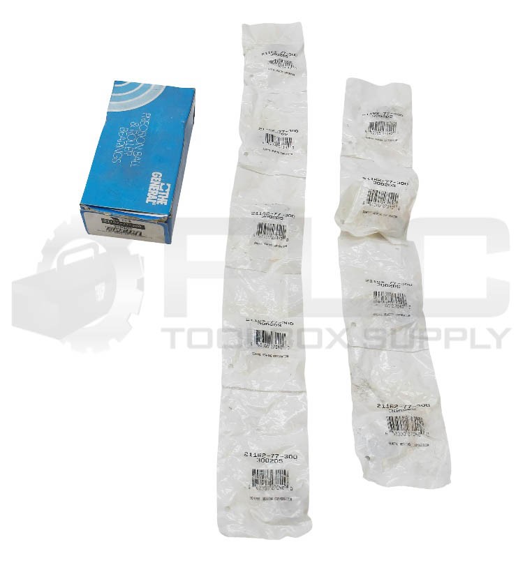 NEW BOX OF 9 GENERAL BEARING CORP 21162-77-300 RADIAL BALL BEARING 3002DS