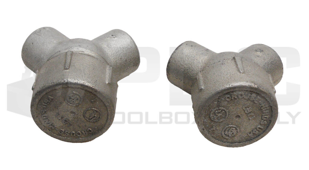 LOT OF 2 NEW CROUSE HINDS LBY1 90 DEG CONDUIT ELBOW 1/2″