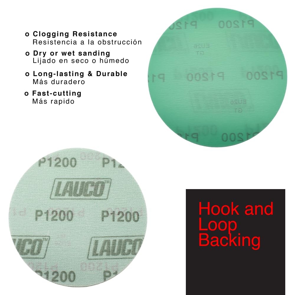 Premium 6″ Hook and Loop Sanding Discs (Box of 50) – Hook and Loop Backing