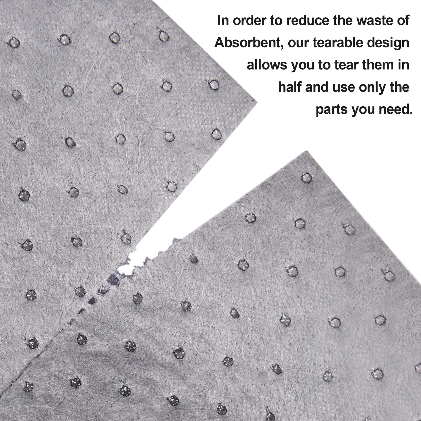 LT010 Gray Oil-Cleanup Premium Heavyweight Absorbent Mat Roll,Absorbs Oils