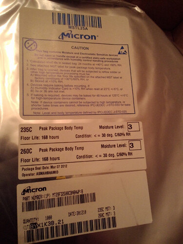 Lot of 1000: Micron MT29F32G08CBABAWP:B