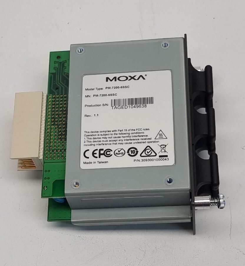 Moxa PM-7200-6SSC V1.1 Fast Ethernet Module with 6 100BaseFX single-mode ports