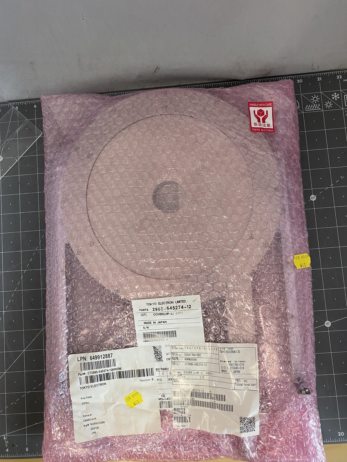 Tokyo Electron/TEL Cover (LHP-L) Assy PN: CT2985-545274-12