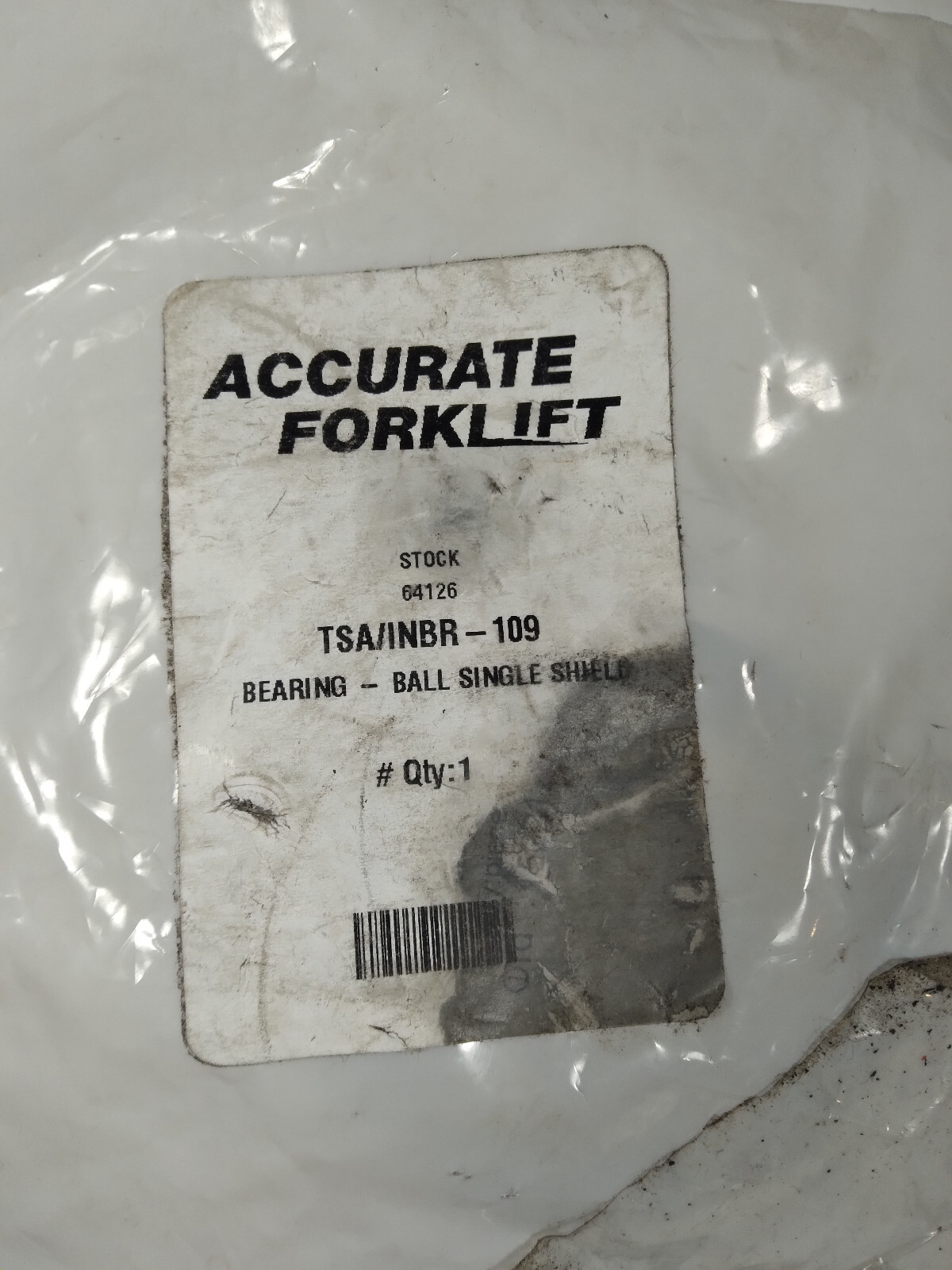 1 NEW ACCURATE TSA/INBR-109 SINGLE SHIELD BALL BEARING ***MAKE OFFER***
