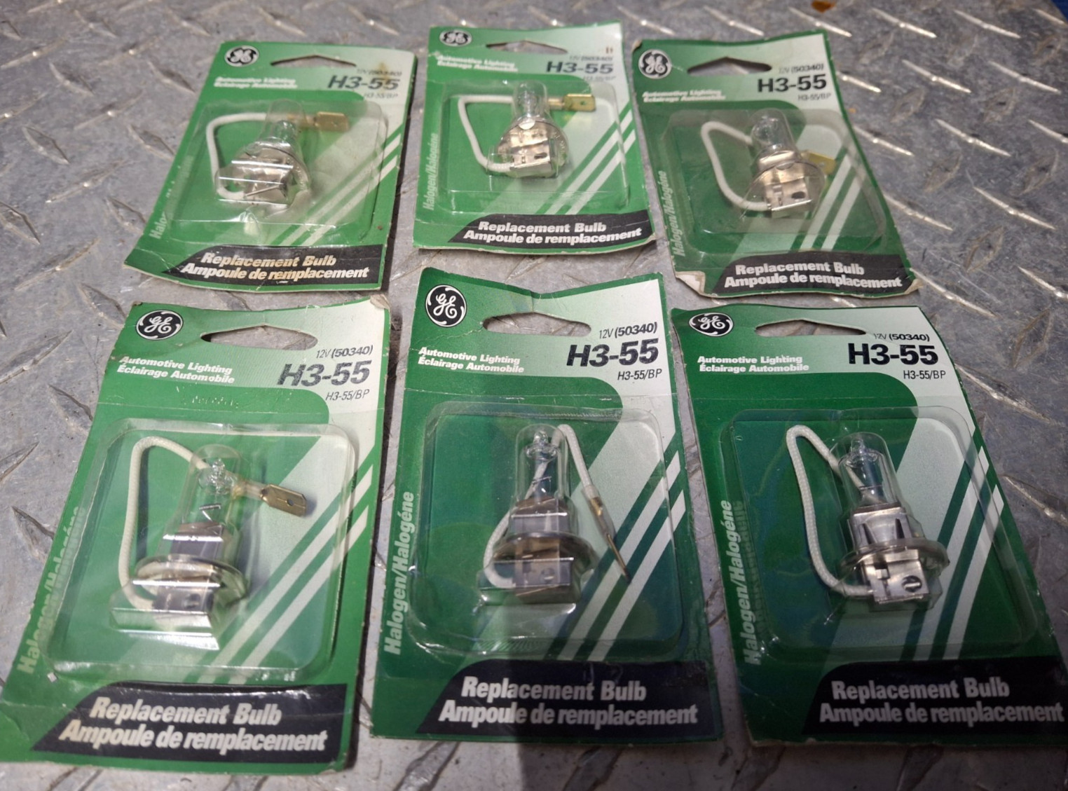 GE H3-55 Halogen Replacement Fog Lamp Bulbs 12V 55W Automotive Lighting 50340