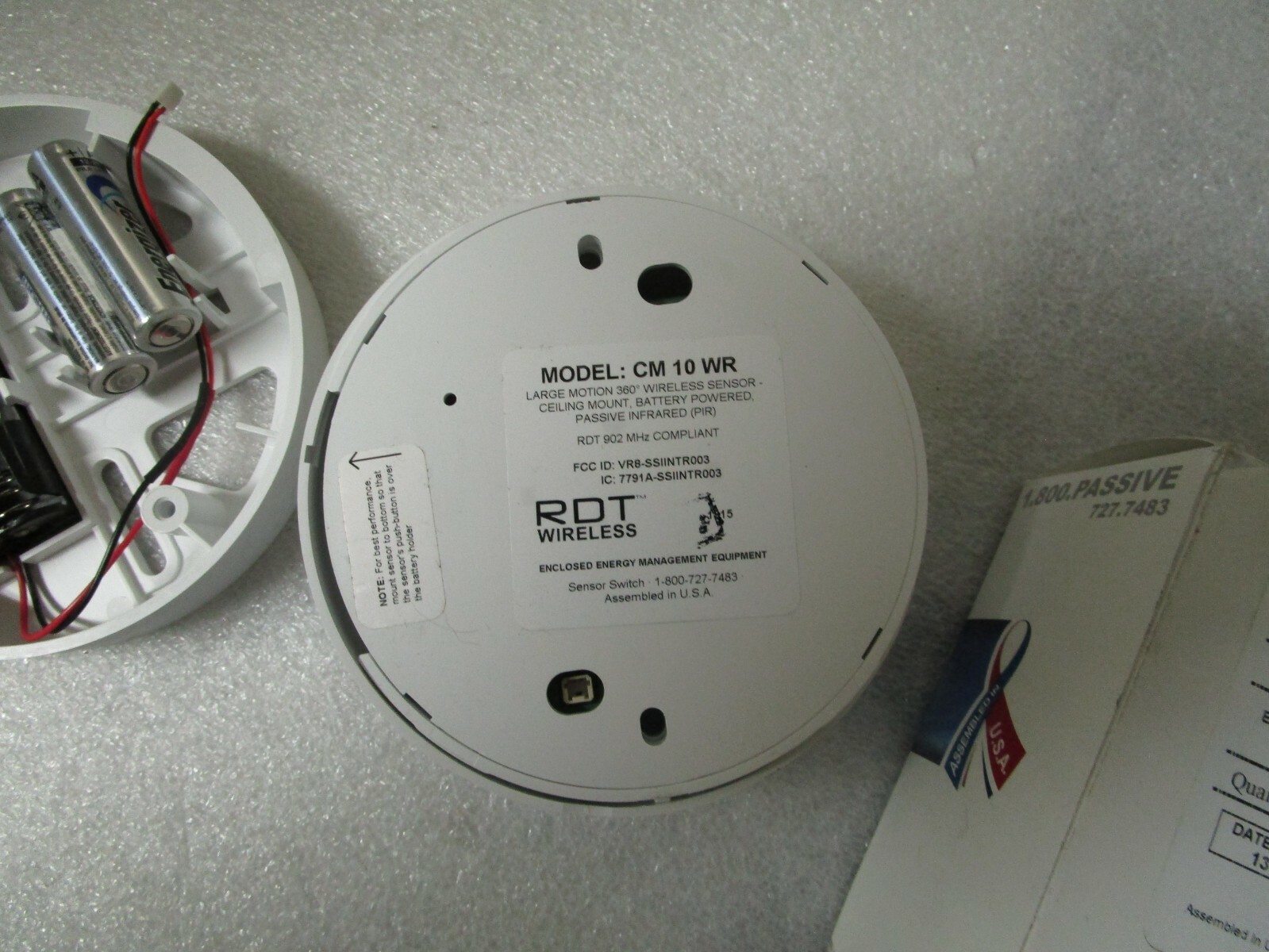 Sensor Switch CM 10 WR Large Motion 360° Wireless Sensor Ceiling Mount 224M9G