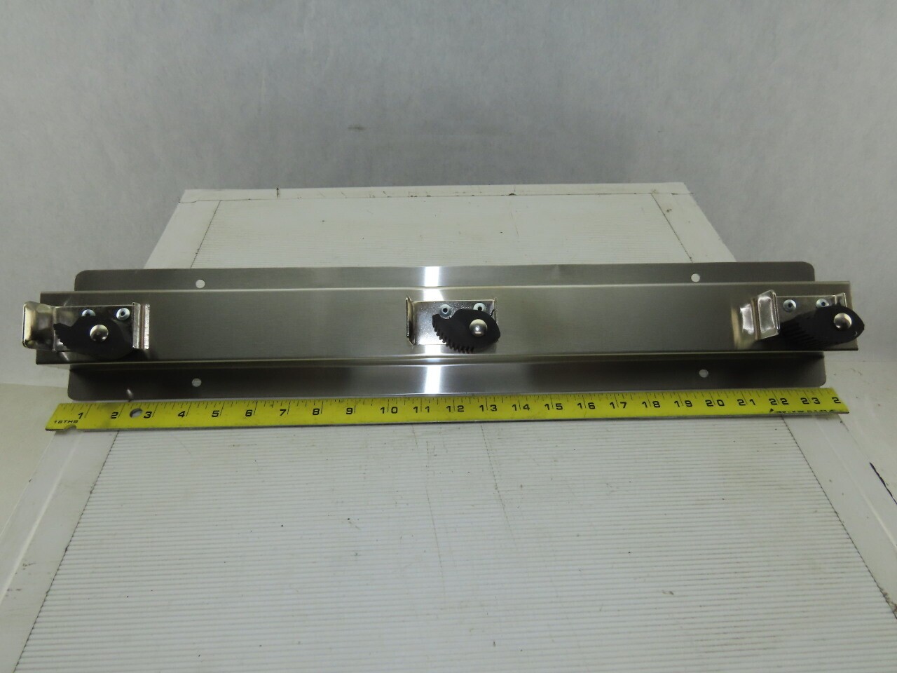 Lab Safety Supply 333SS 24″ Stainless Steel 3 Spot Broom Mop Holder Wall Hook