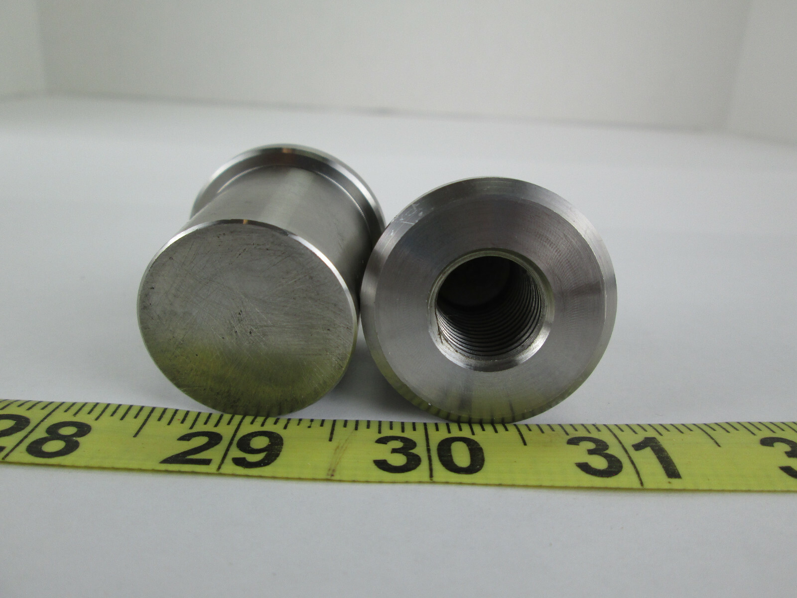 Lot of 2 SS Boss Flange 9/16″ ID x 1-3/16″ OD x 1-3/8″ Flange x 1-7/16″ Length