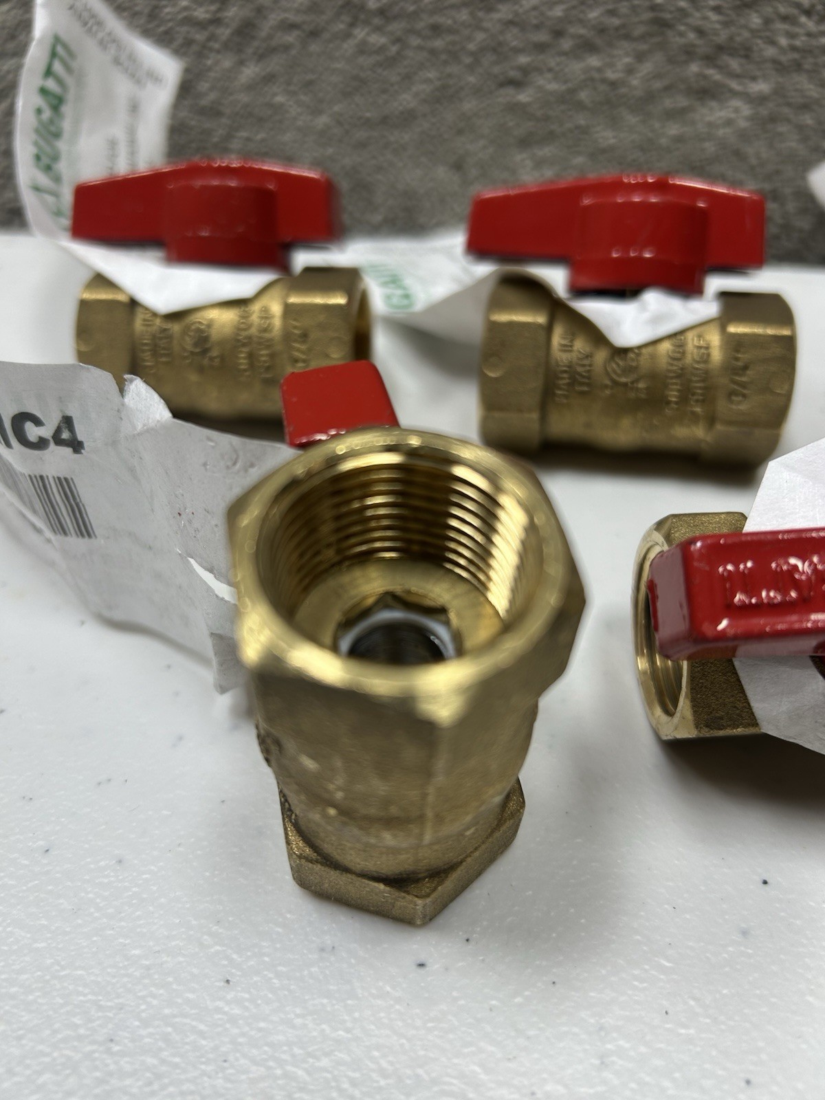 LOT OF 5, SHUT-OFF BRASS VALVE, BALL VALVE 3/4″ NPT
