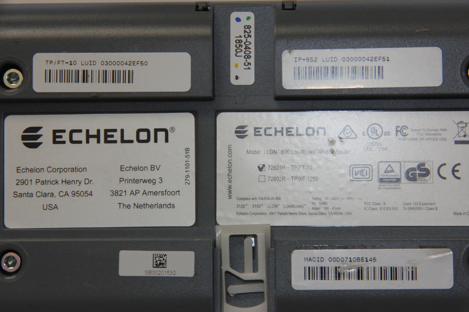 ECHELON 72601R-TP/FT-10 i.LON 600 LonWorks /IP-852 Router