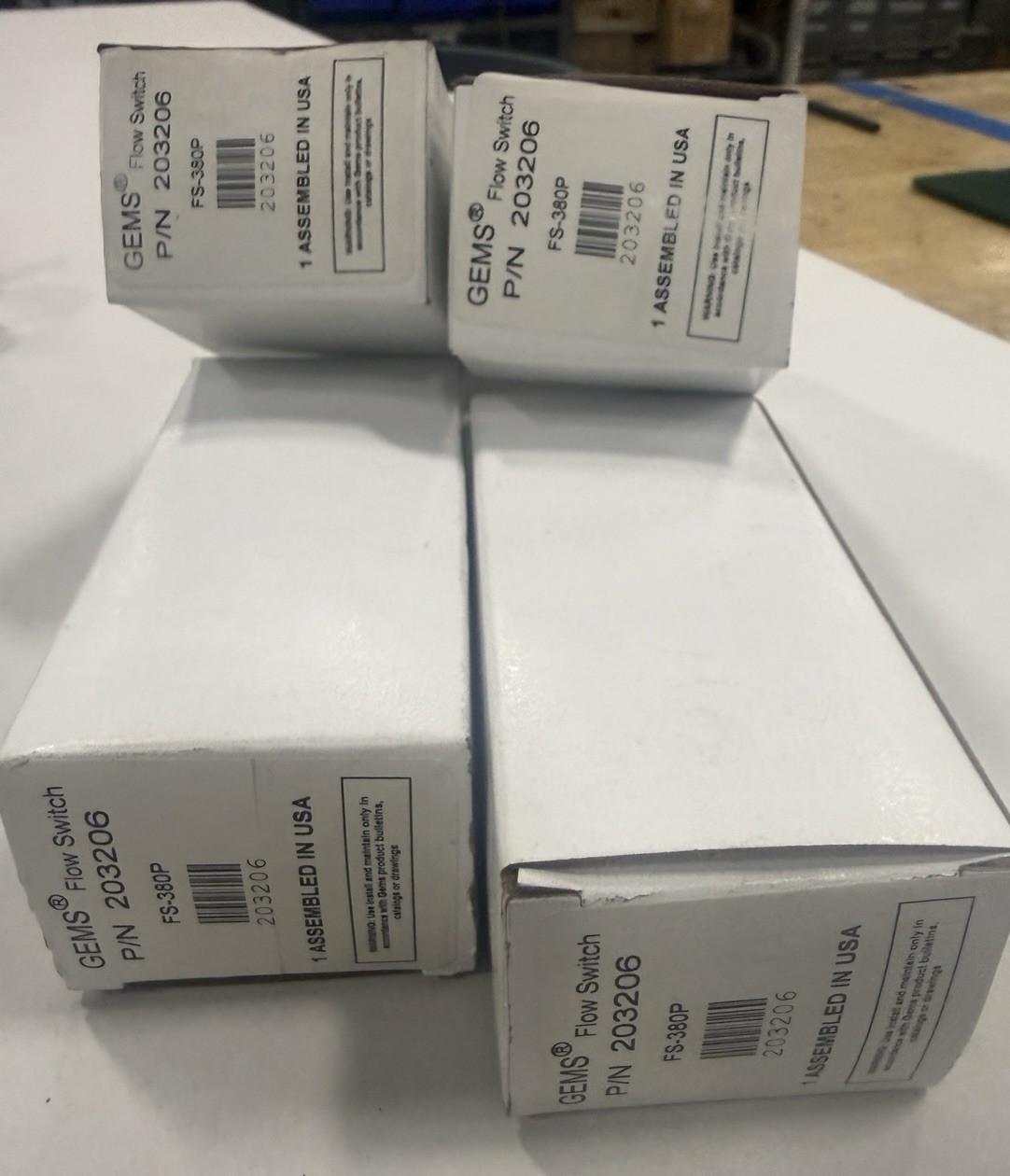 Gems FS‑380P Inline Flow Switch – Model 203206 – 0.15 GPM – NEW in Box