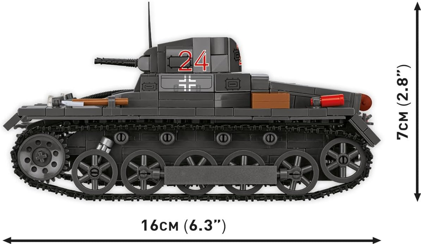 Historical Collection WWII Panzerkampfwagen I (France 1940) Tank Building Set, 6
