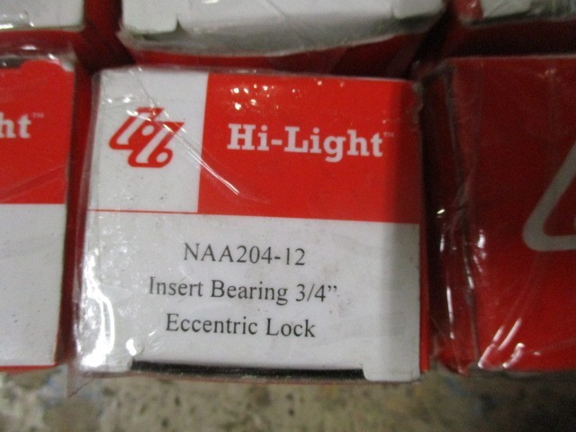 Hi-Light NAA204-12 Insert Bearing 3/4″ Eccentric Locking Collar 8pieces *NEW*