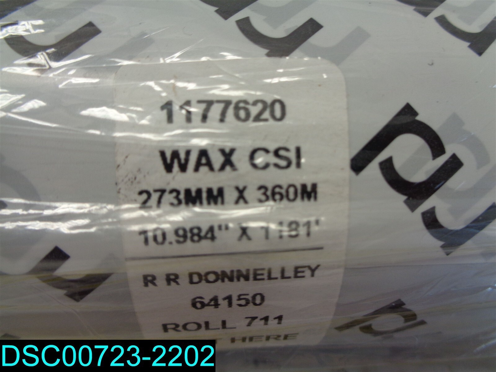 Qty=6: RR Donnelley Wax Thermal Transfer Ribbons Model 1177620