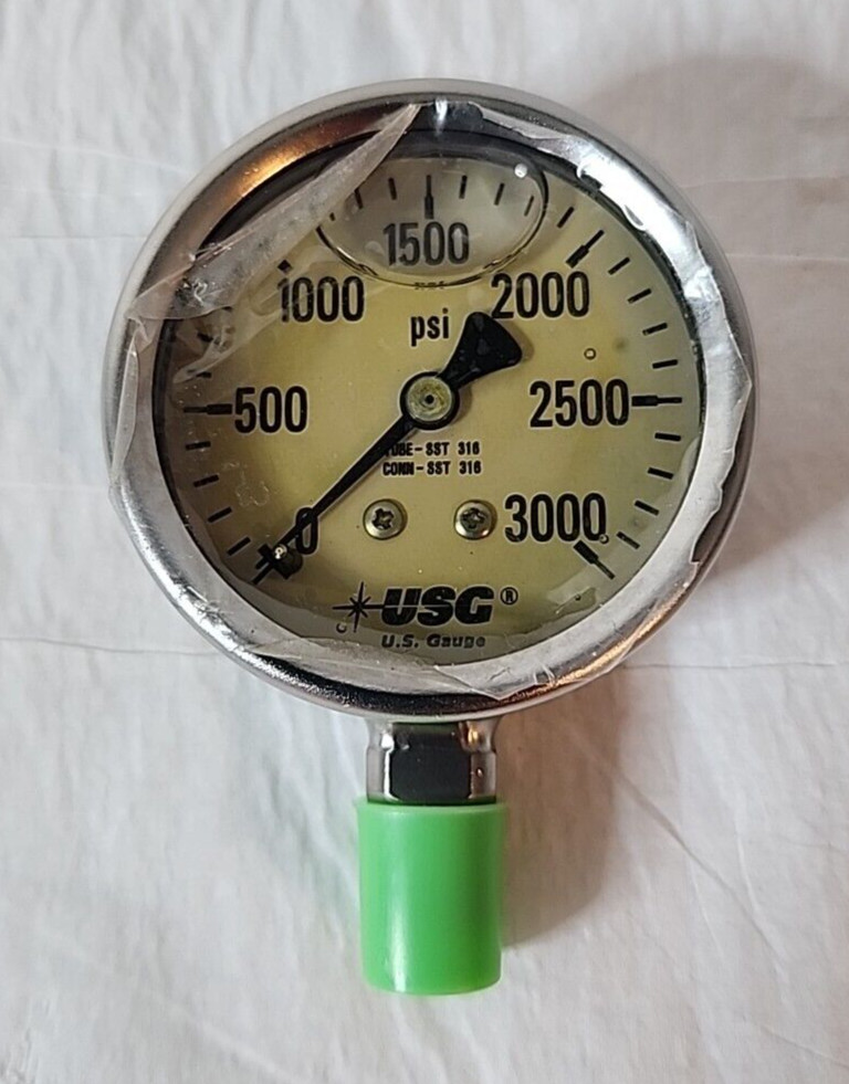 USG Ametek 58-81-5 Gauge 3000 PSI Glycerin Filled 2-1/2″ Pressure Gauge 253021A