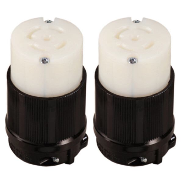 Grounding Locking Connector, 30A 120/208V AC, cUL Listed NEMA L21-30 (Pack of 2)