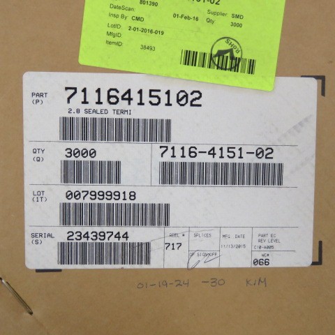 YAZAKI 7116-4151-02 Qty of 100 per Lot TERM 18 FEMALE 2.8 SYSTEM