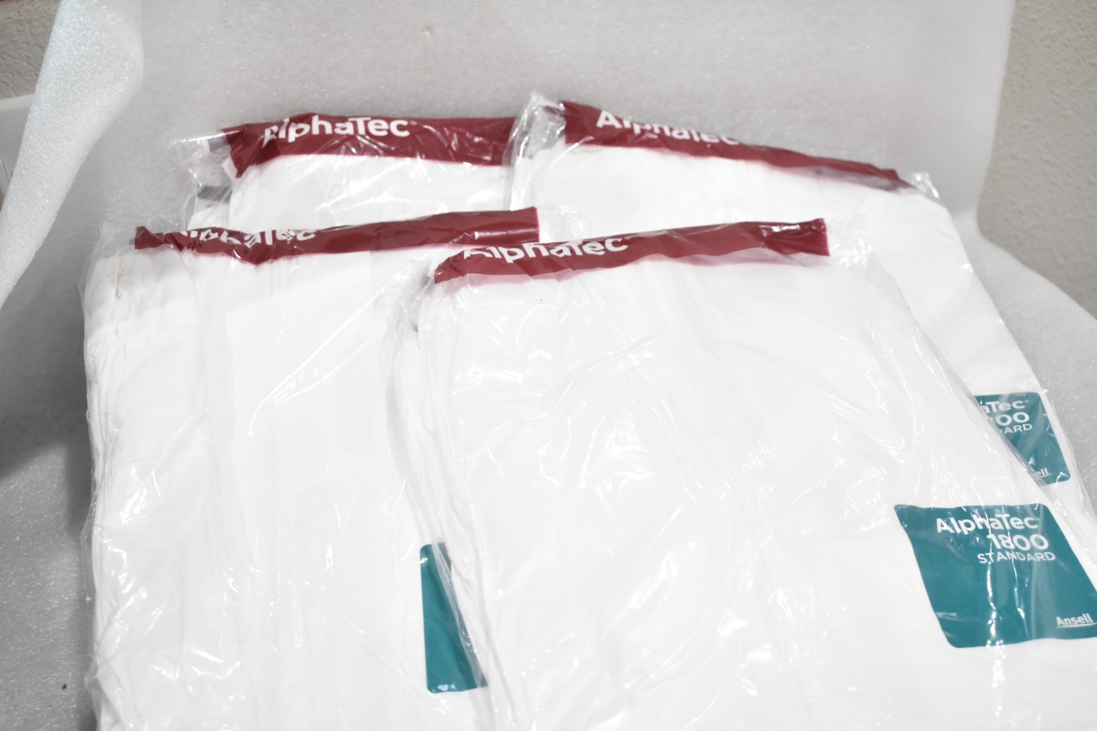ALPHATEC 681800 BOUND HOOD COVERALL 1800 STANDARD, 2XL SIZE (LOT OF 4)