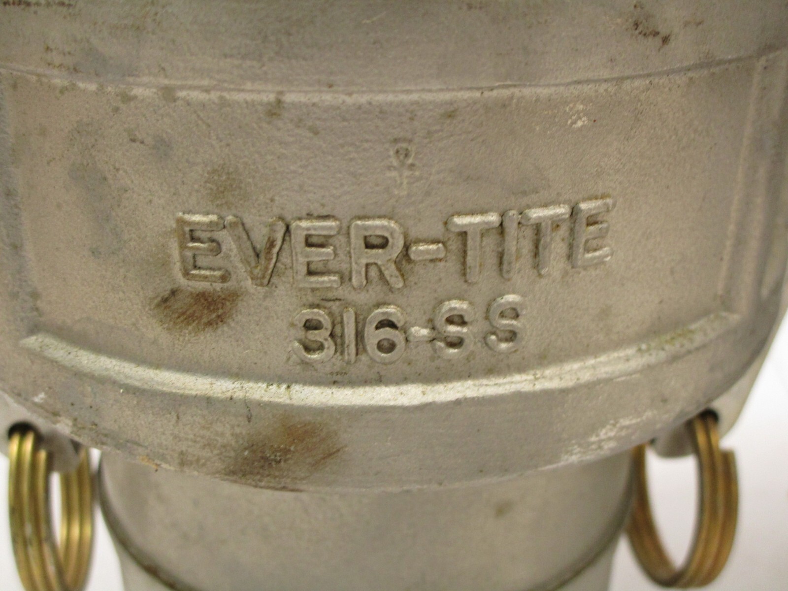 2 Ever-Tite 316-SS 4″ Hose Coupling & 1 cap – UNUSED