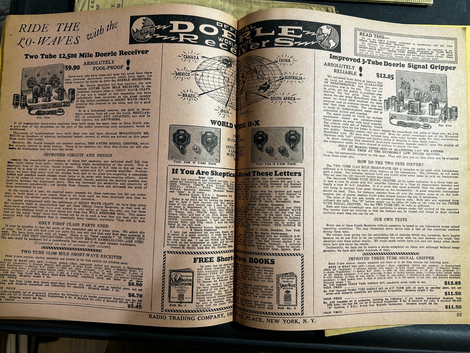 Radio Trading Co Vintage 1934 Catalog Short Wave Treatise Radio Parts Speakers++
