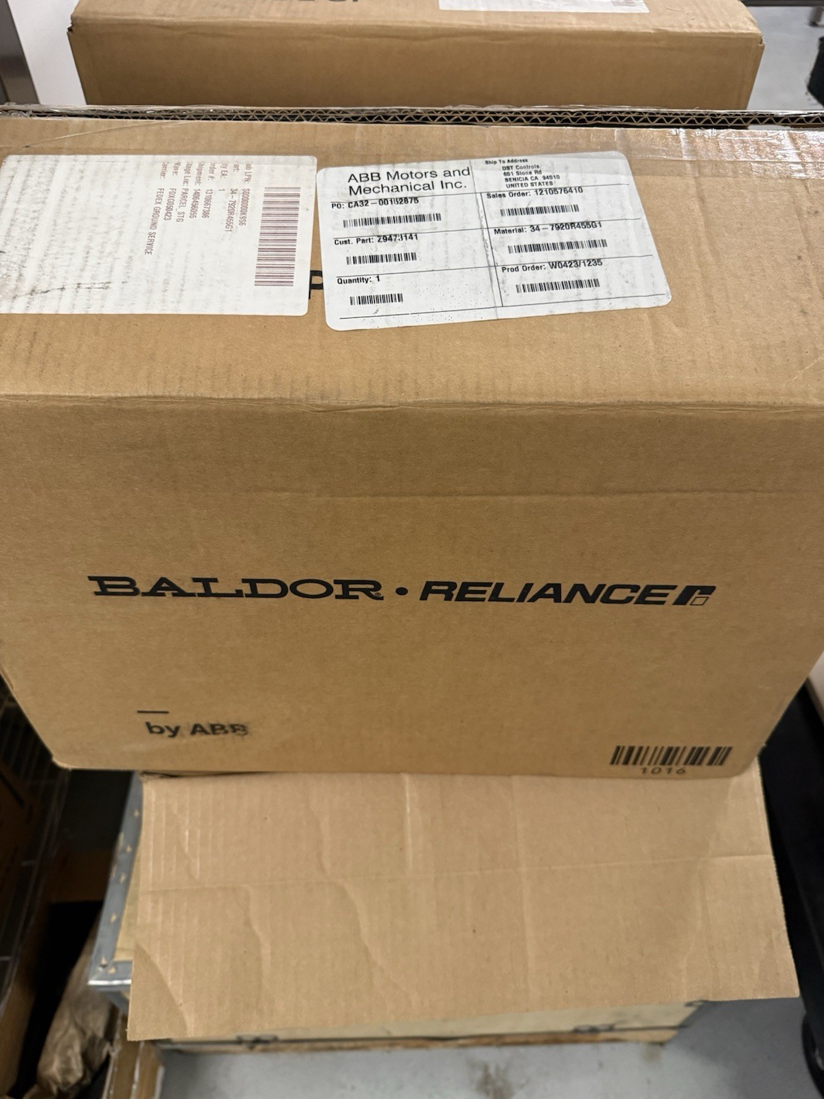 Baldor 34-7920R455G1 .25HP, 1725RPM, 3PH, 60HZ, 48C, 3410M, XPFC, F3