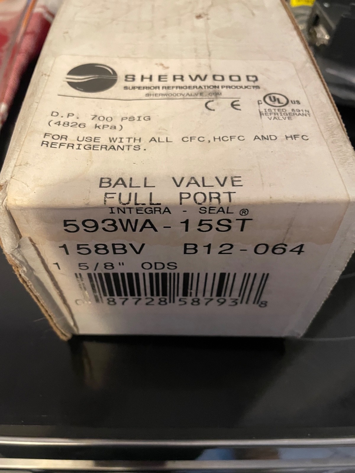 SHERWOOD 593WA-15ST 158BV B12-064 700PSI 1-5/8″ NSMP