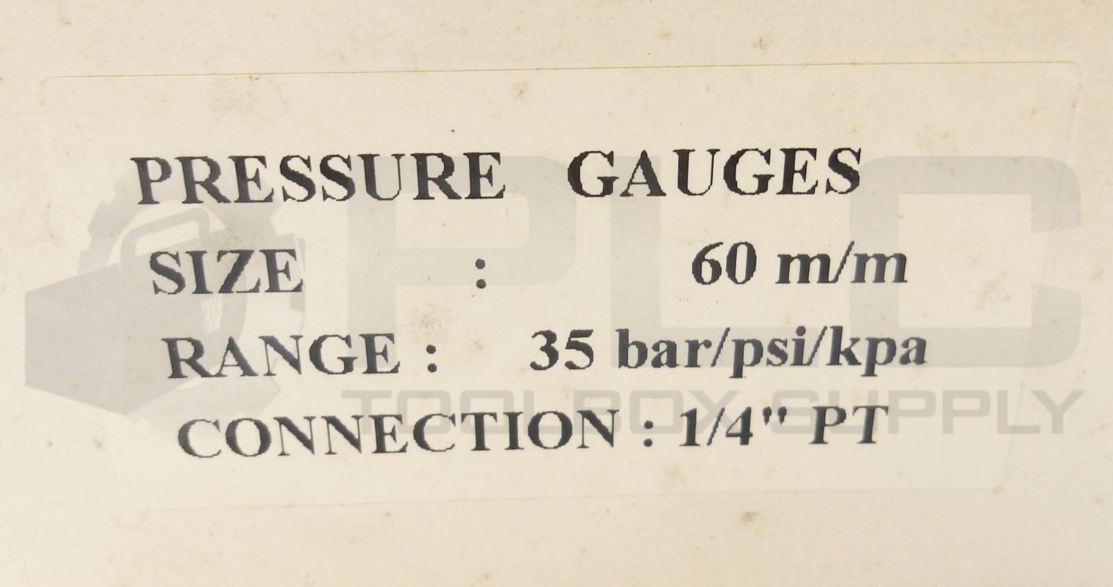 NEW SEALED HARDINGE BL 00115370103 PRESSURE GAUGE 35 BAR 1/4 PT