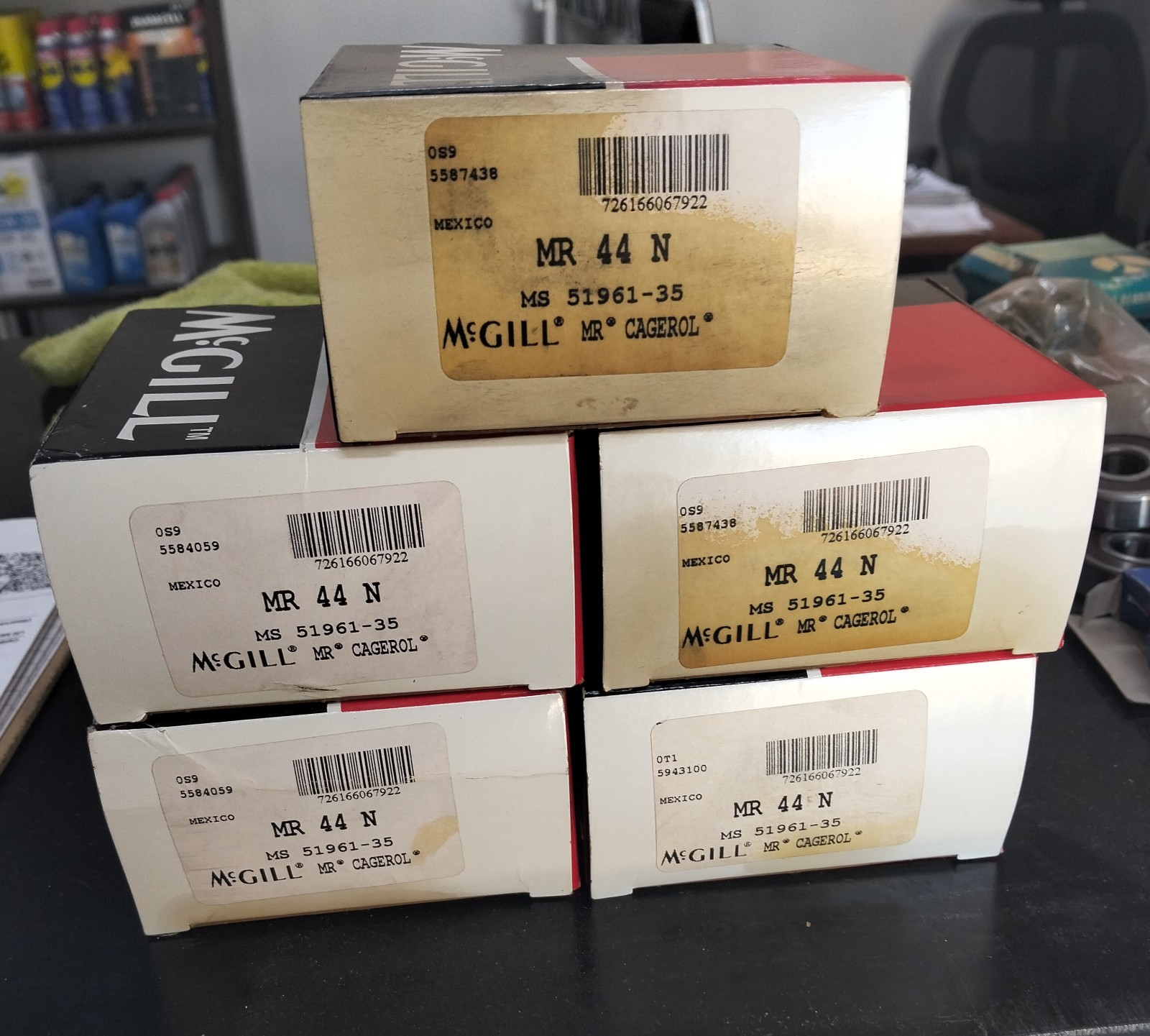 MR44N McGILL NEEDLE ROLLER BEARING NEW (LOT 5 PCS) MS 51961-35