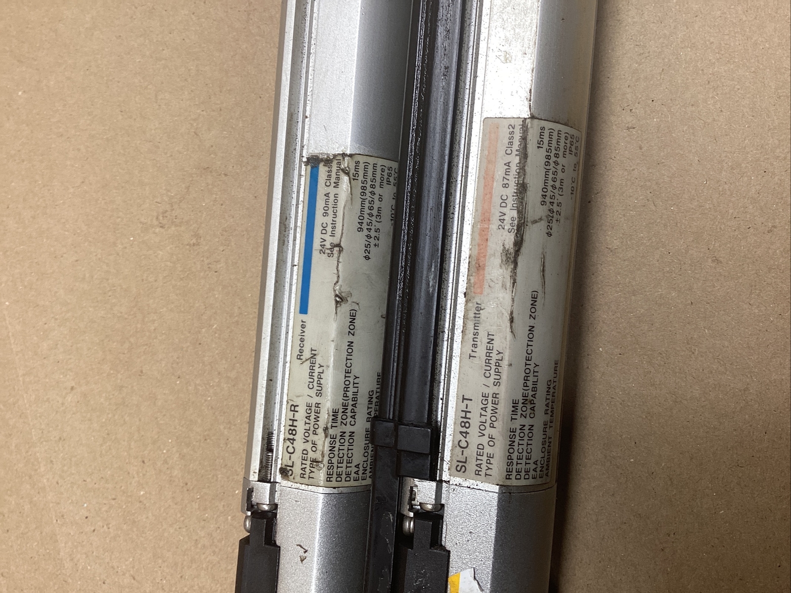 KEYENCE SL-C48H-T / SL-C48H-R SAFETY LIGHT CURTAIN TRANS / RECEIVER #2173FMLH53
