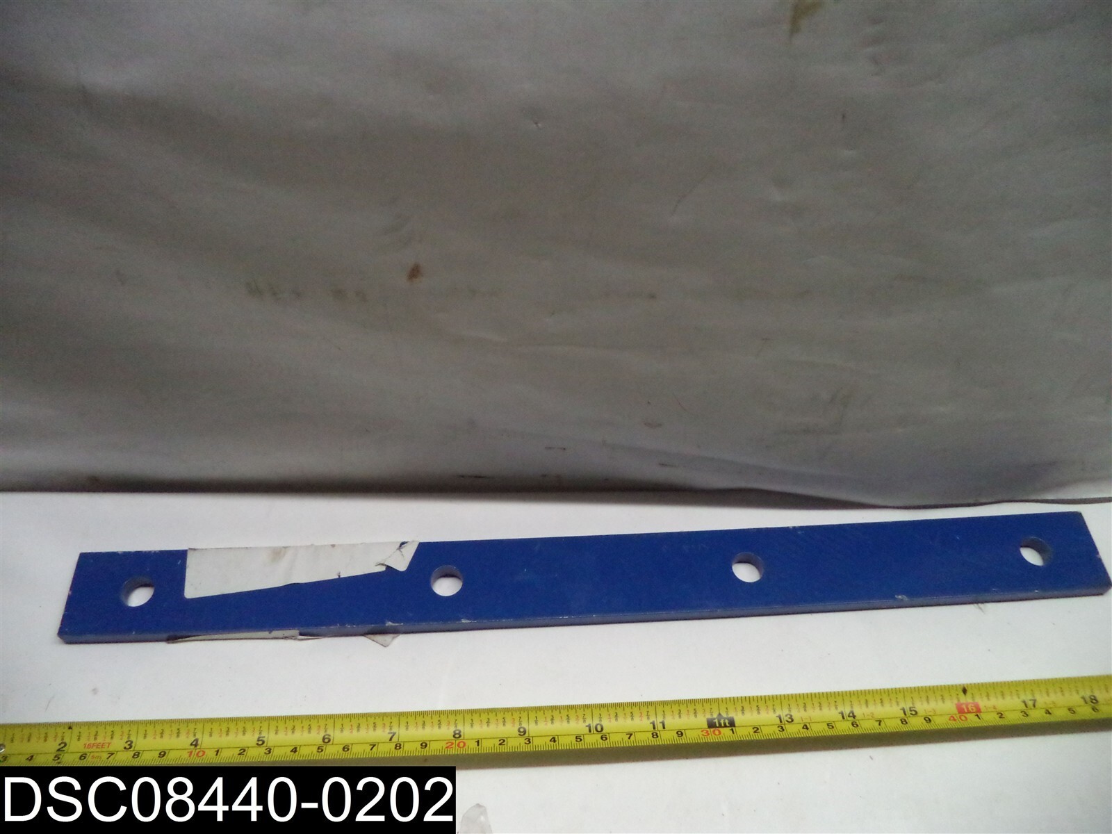 4100387639 18-1/4″ Blue Metal Bar 5-1/4″ Hole Spacing 1-9/16″ Wide 5/16″ Thick