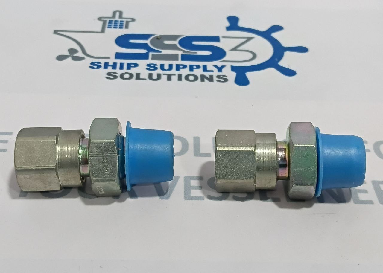 MSCR Hydraulic Straight Bulkhead Union Fitting M6/4 Compression 6mm OD Tube