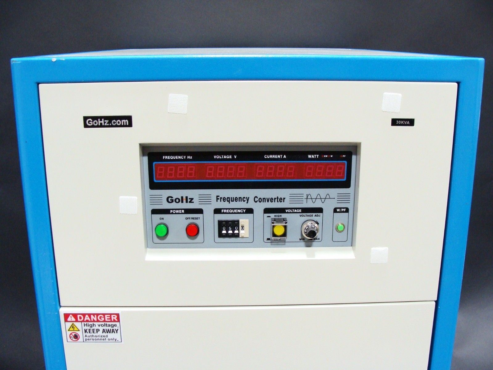 GoHz 30kVA Frequency Converter; 3Ph 220v 50/60hZ Input, 3ph 0-300V 40-120hZ Out