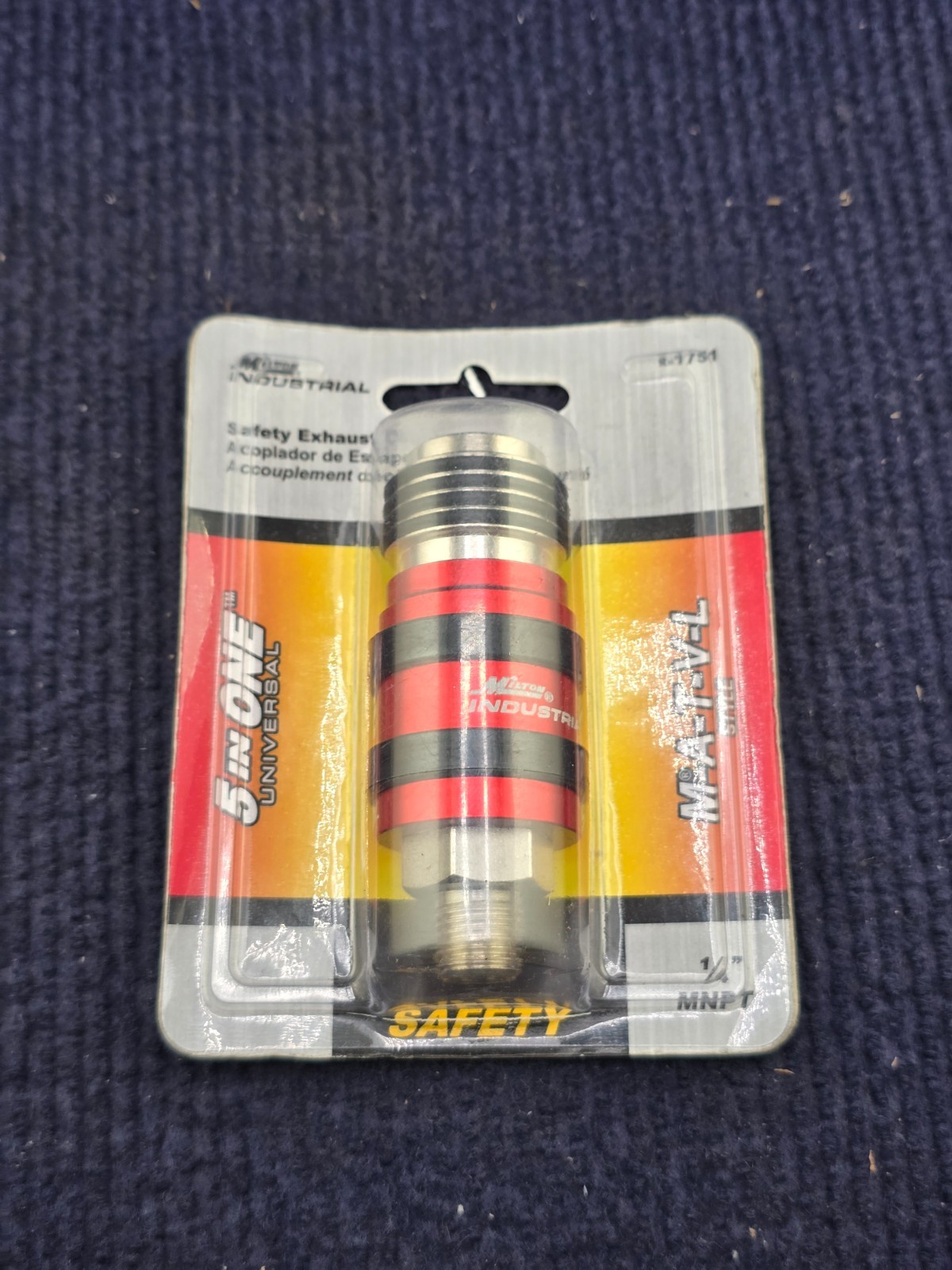 Milton S0751: Quick Connect Safety Exhaust Coupler – 1/4″ MNPT – 1/4″ Body