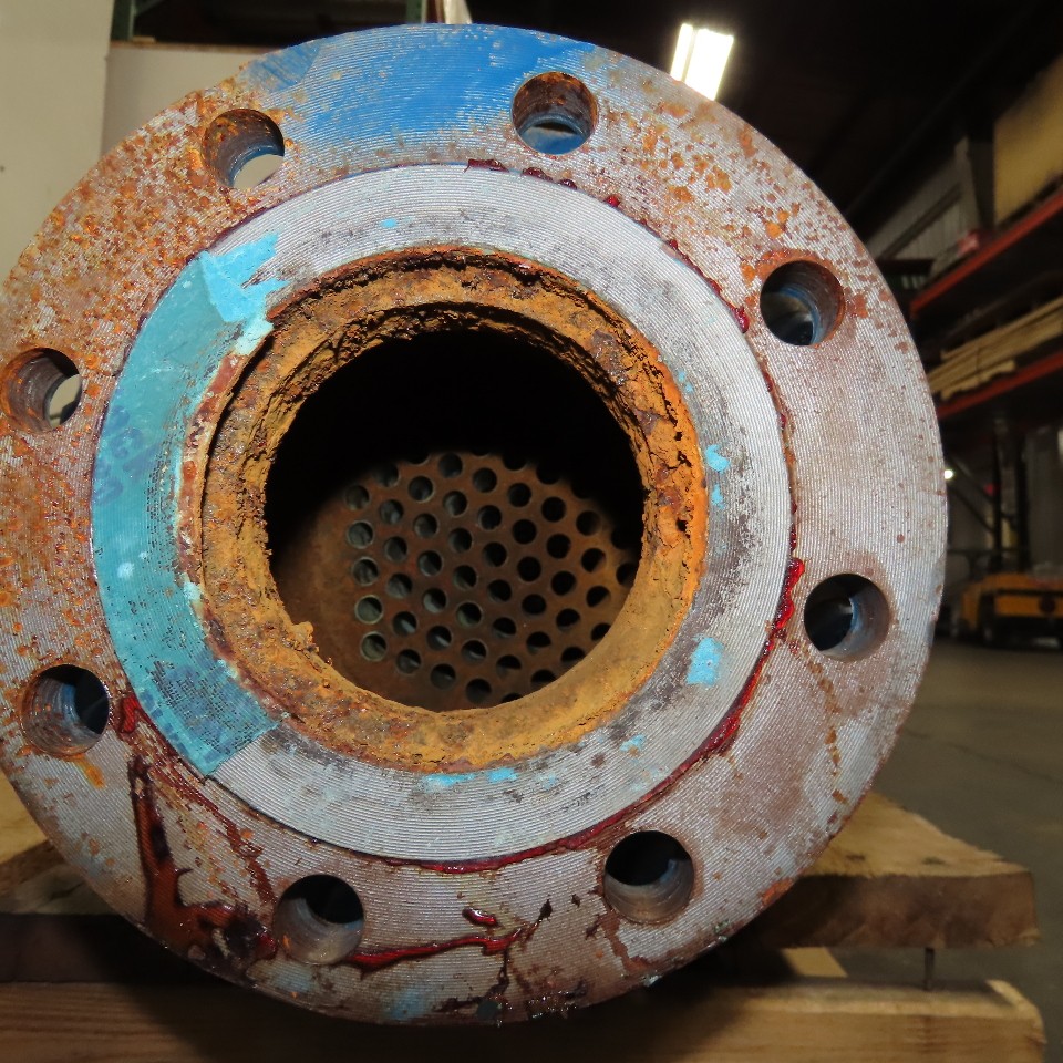 4″ Flange Mount Tube Heat Exchanger 91″ OAL 2″ NPT