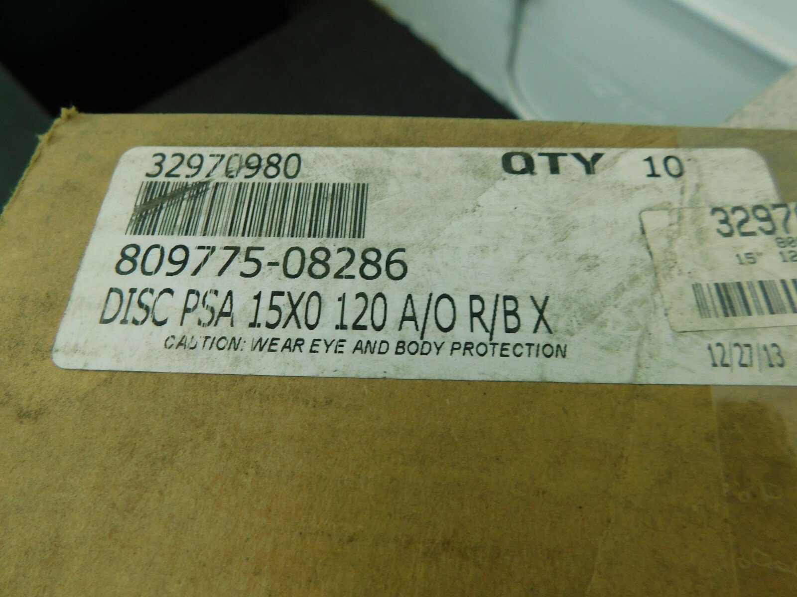 Pro-Grade Aluminum Oxide Adhesive PSA Discs 10Pk 15″ Diam 120 Grit 809775-08286
