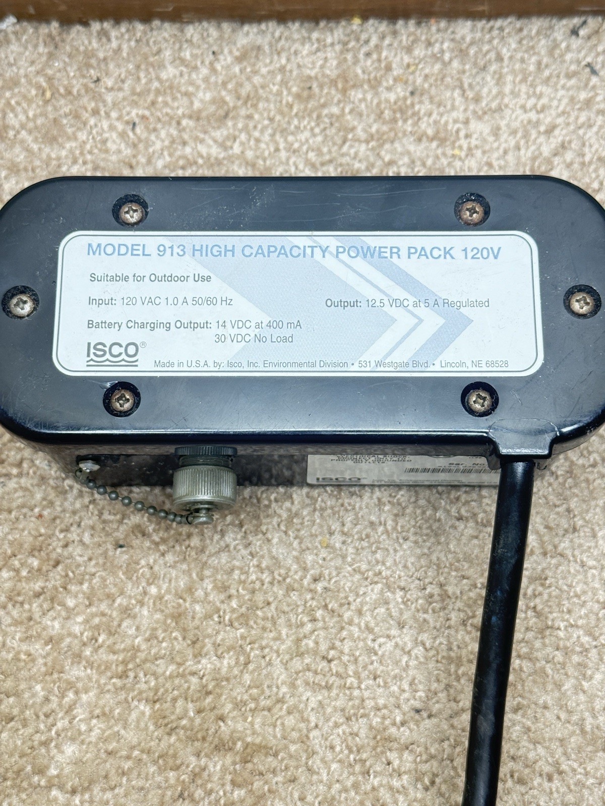 ISCO Model 913 High Capacity Power Pack 120V