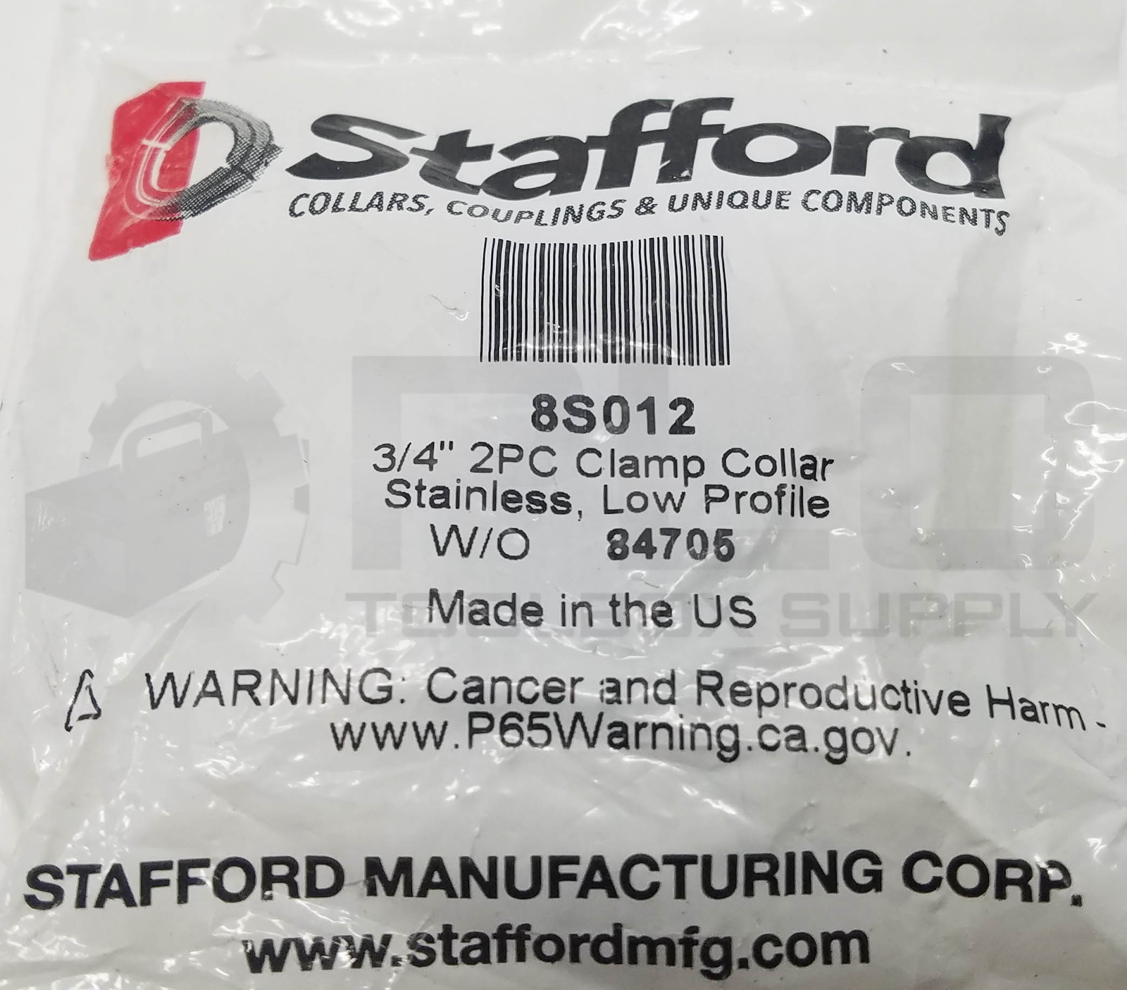 LOT OF 3 SEALED NEW STAFFORD 8S012 3/4″ 2PC CLAMP COLLAR