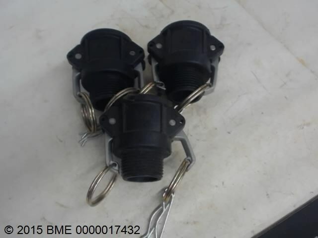 Lot Of 3 B100 Pvc Camlock Fittings